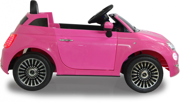 Coche Electrico Infantil Fiat 500 Fucsia 12v